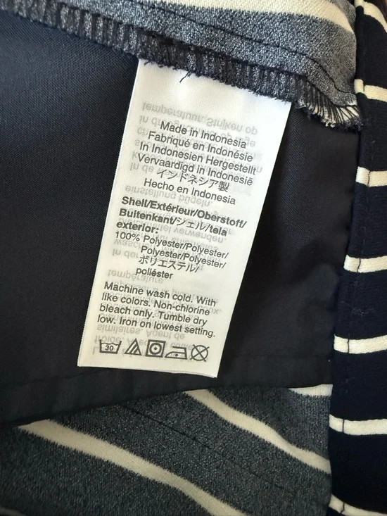 J Crew Striped Jamie Pant Elastic Waist Annie Stripe Navy Salt 2 NEW - Picture 7 of 7